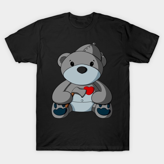 Oz Tin Man Teddy Bear T-Shirt by Alisha Ober Designs